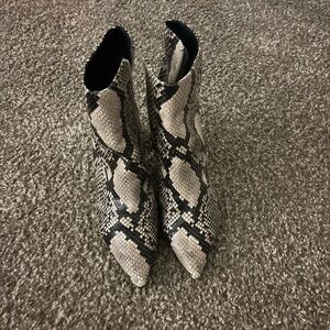 Marc Fisher Faux Snakeskin Ankle Boot